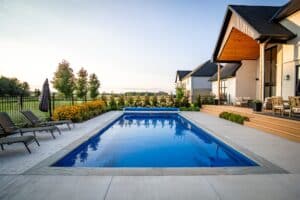 country backyard,tiny house,pool